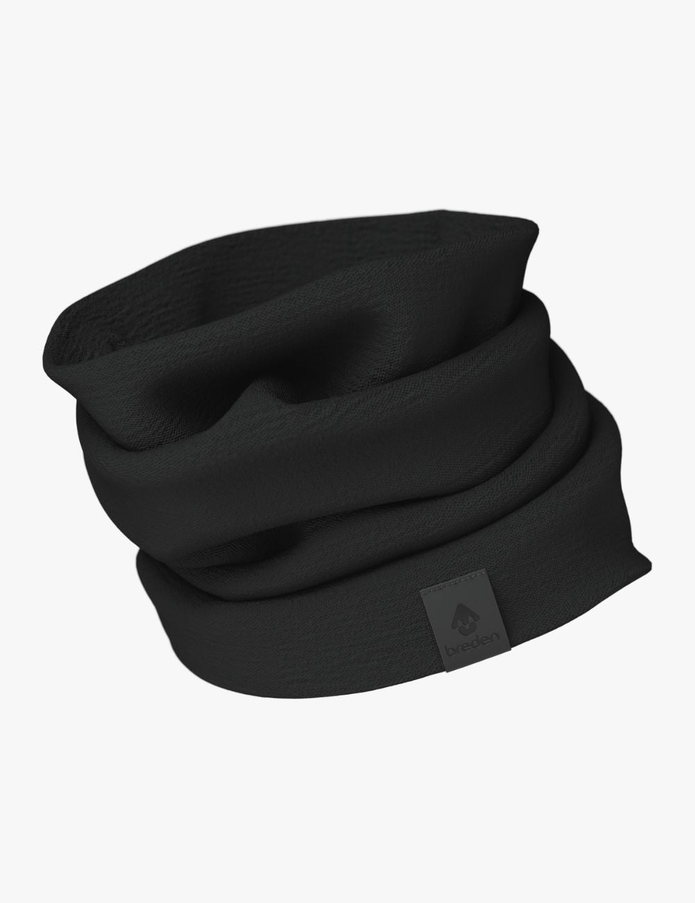 a close-up of the soft merino wool knit texture on a sustainable tube scarf