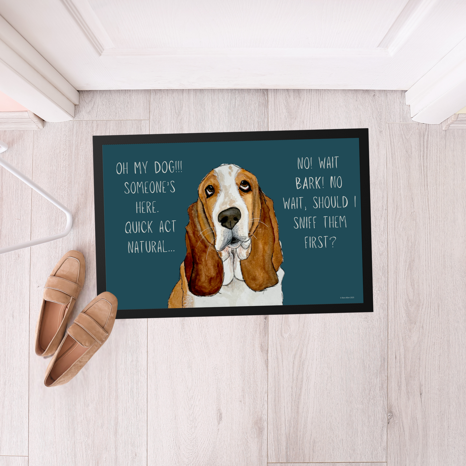 Basset Hound Door Mat