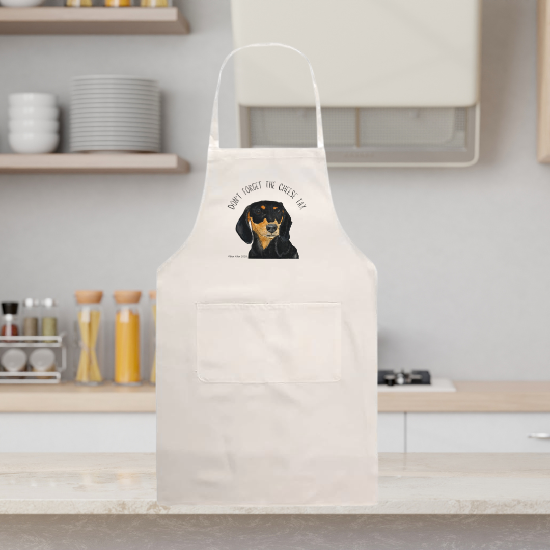 Dachshund Chef Kitchen Apron Cheese Tax Enforcer