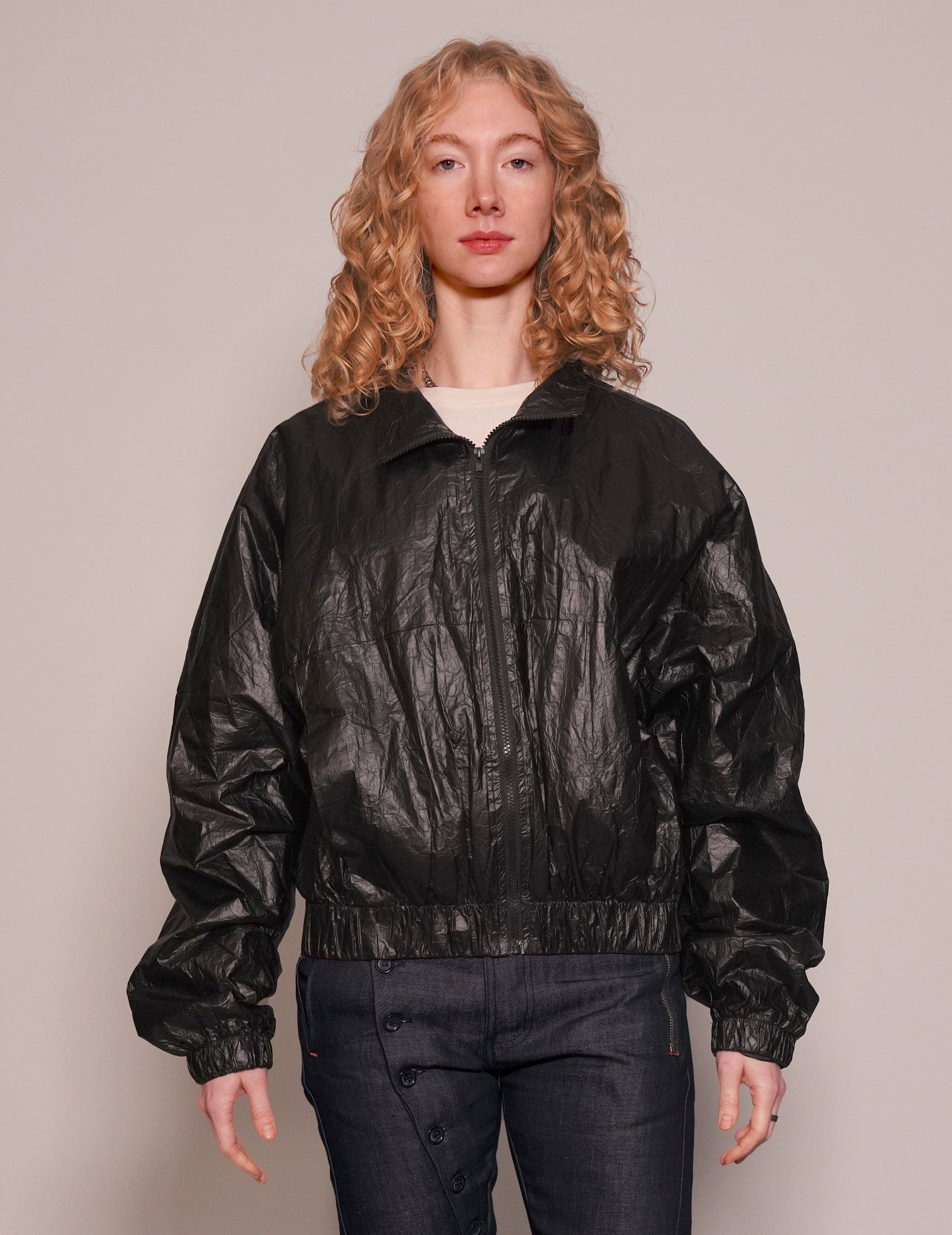 Black Tyvek Bomber Jacket