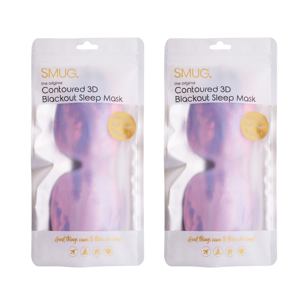 Contoured Sleep Mask Twin Pack Sets in Various Designs