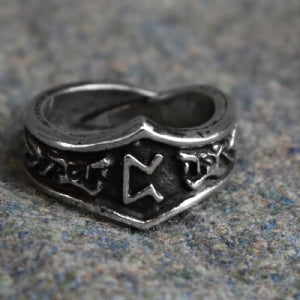 Peorth Letter P Rune Ring - Adjustable