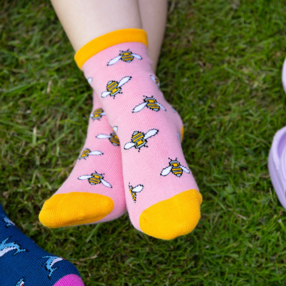 Bumblebee Matching Bamboo Socks for Adults and Children