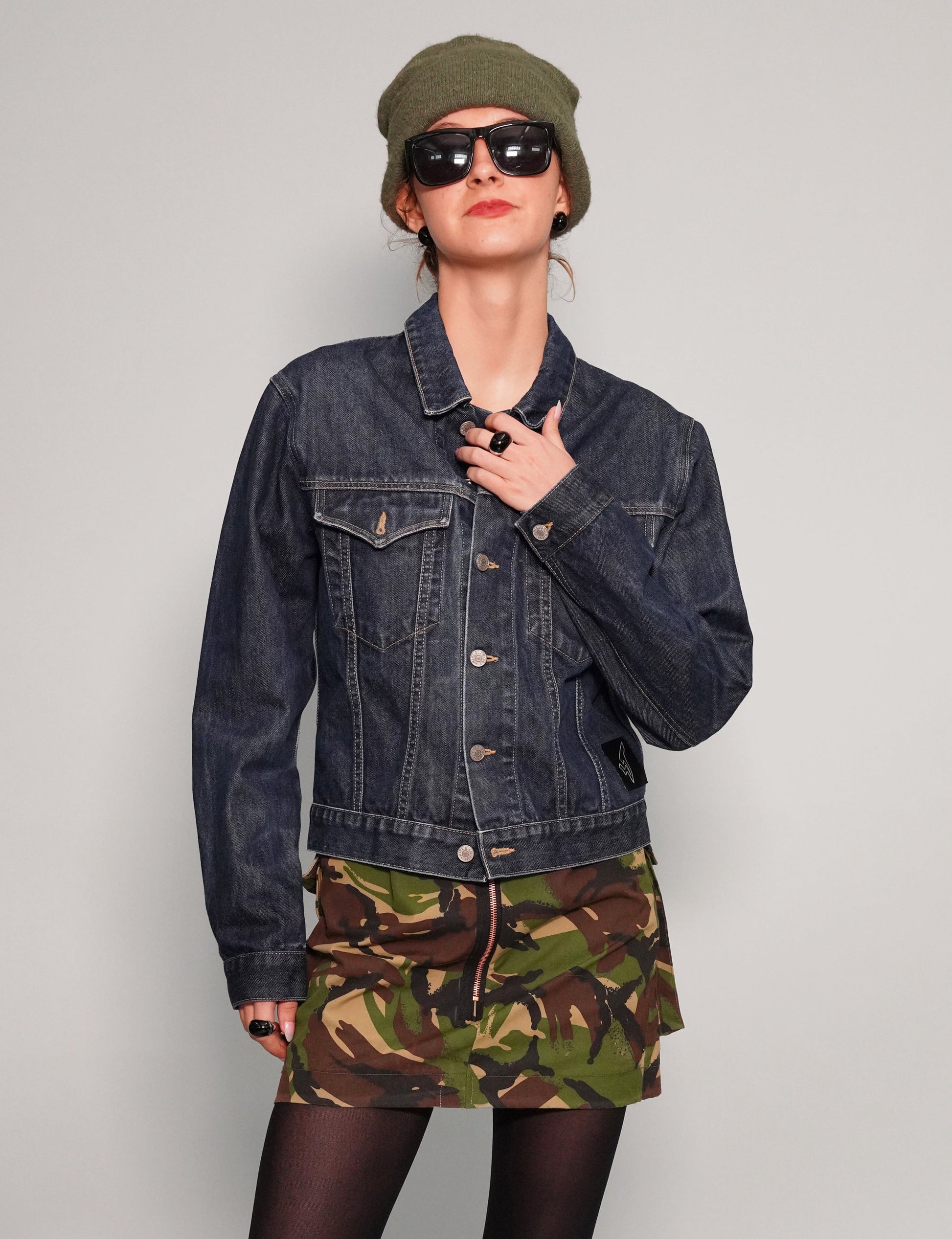 Vintage Camo Mini Skirt in Cotton