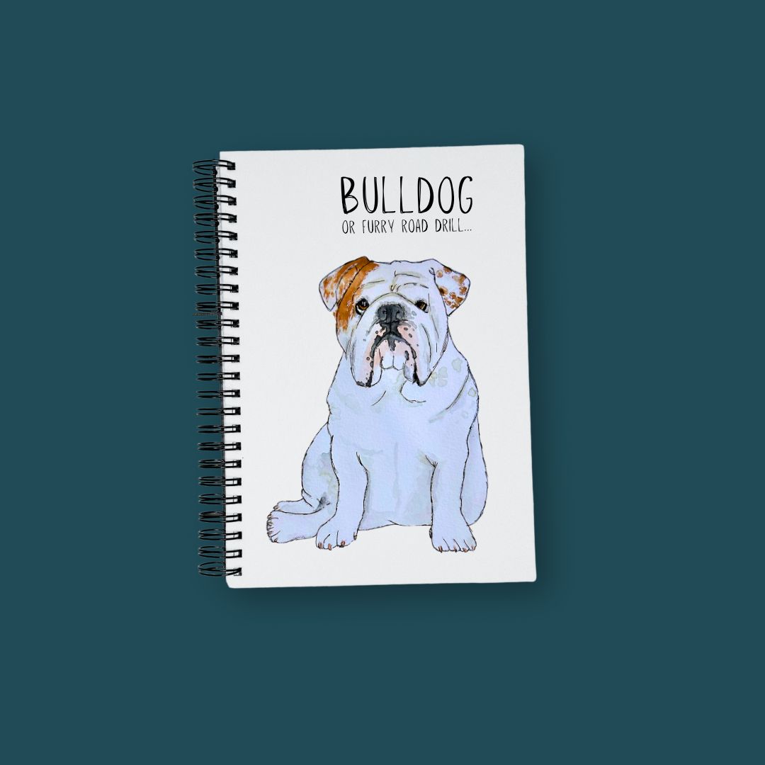 Bulldog Notebook A5 Fabric Covered