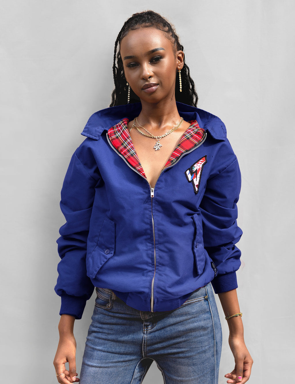 Classic Blue Harrington Jacket