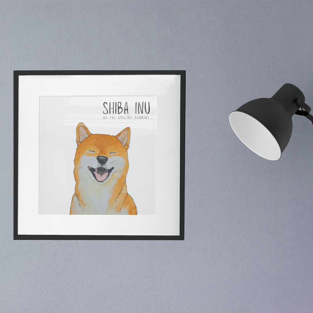 Shiba Inu Wall Print Escape Artist Elegance