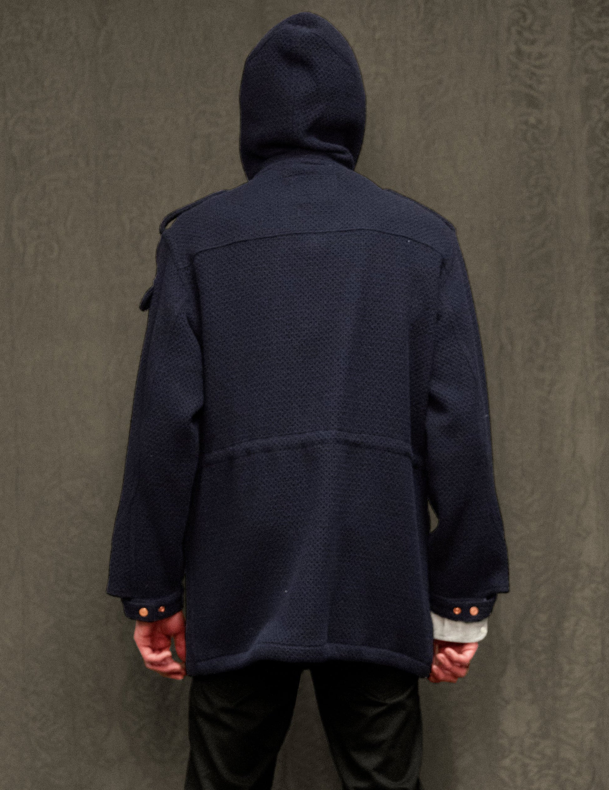 Peter Parka Navy Waffle Texture