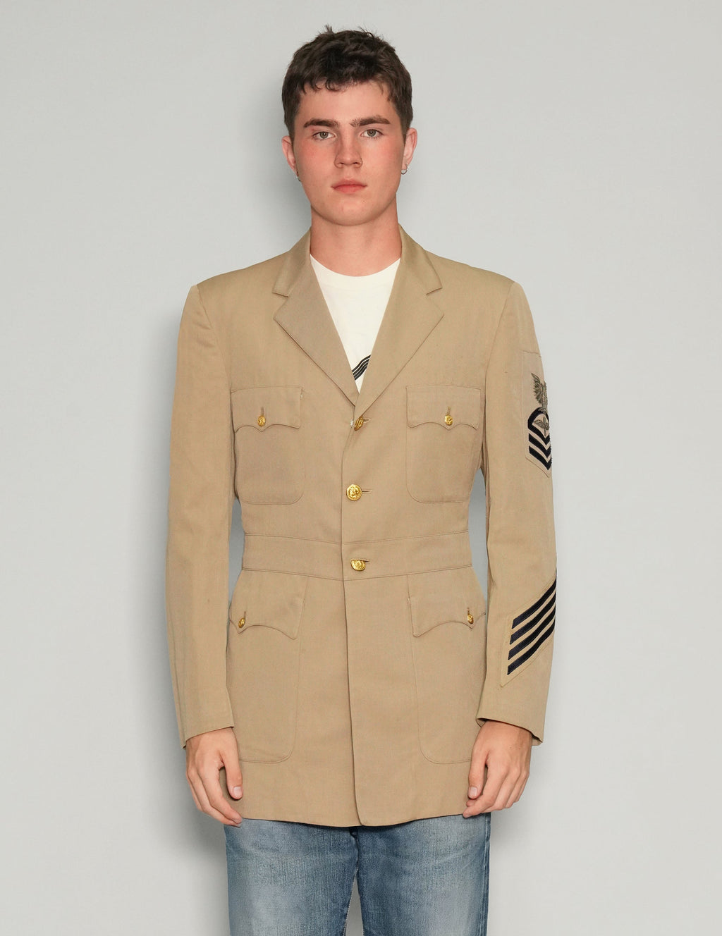 Vintage US Navy Khaki Dress Jacket