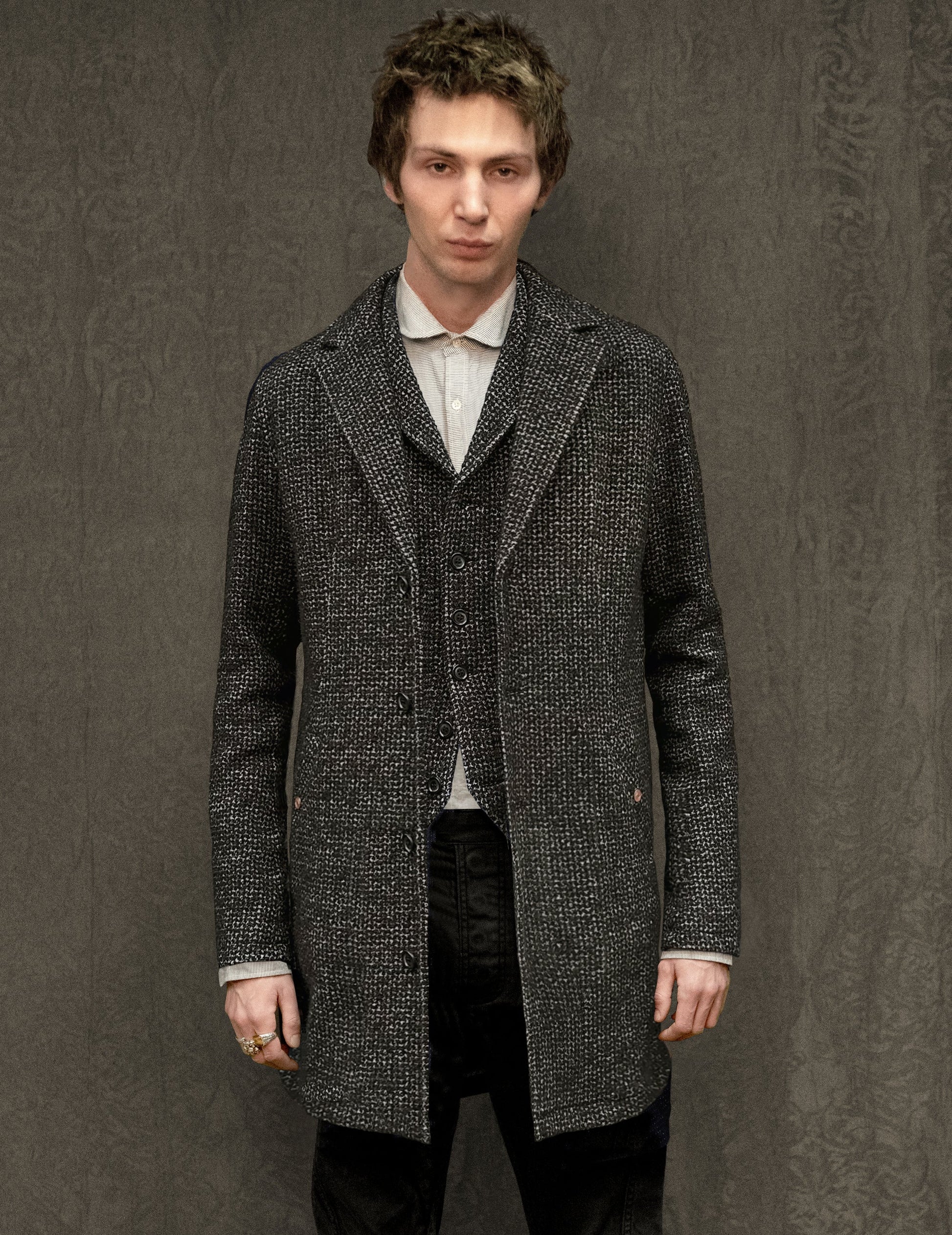 Silverstone Frock Coat Grey and White