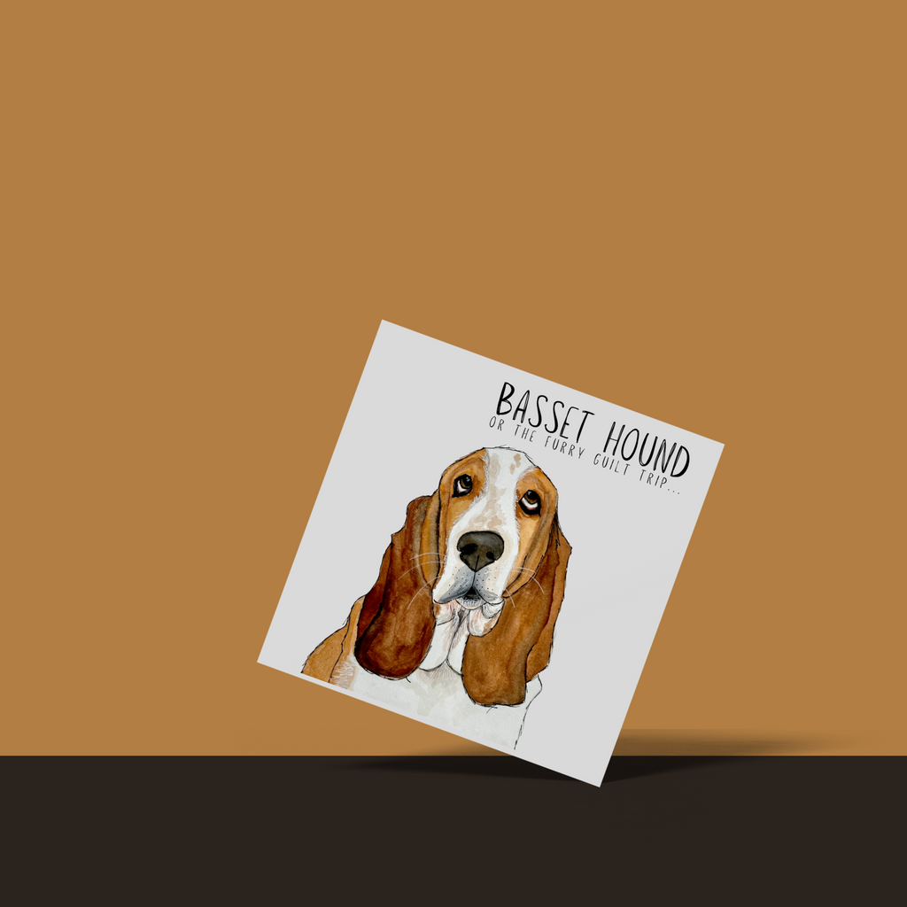 Basset Hound Guilt Trip Greeting Card