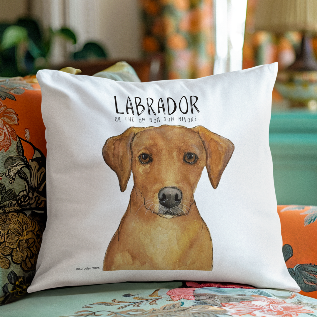 Labrador Om Nom Nomnivore Cushion Cover