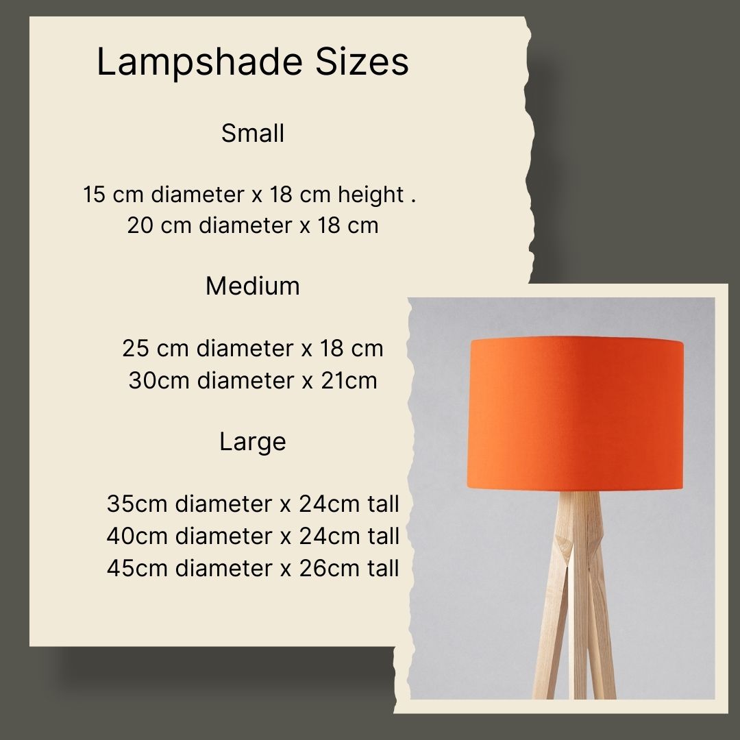 Plain Orange Lampshade for Ceiling or Table Lamp