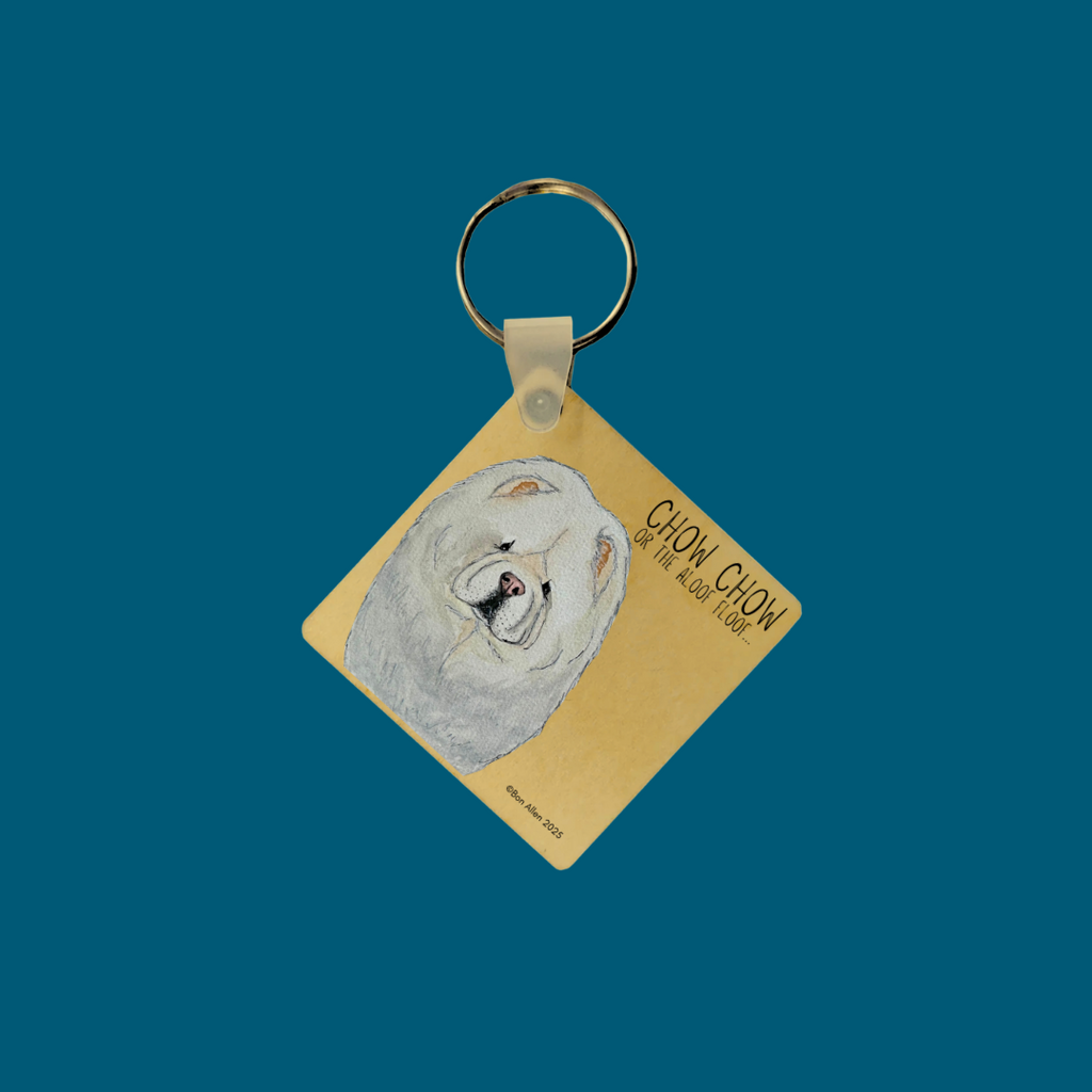 Chow Chow Wooden Keyring