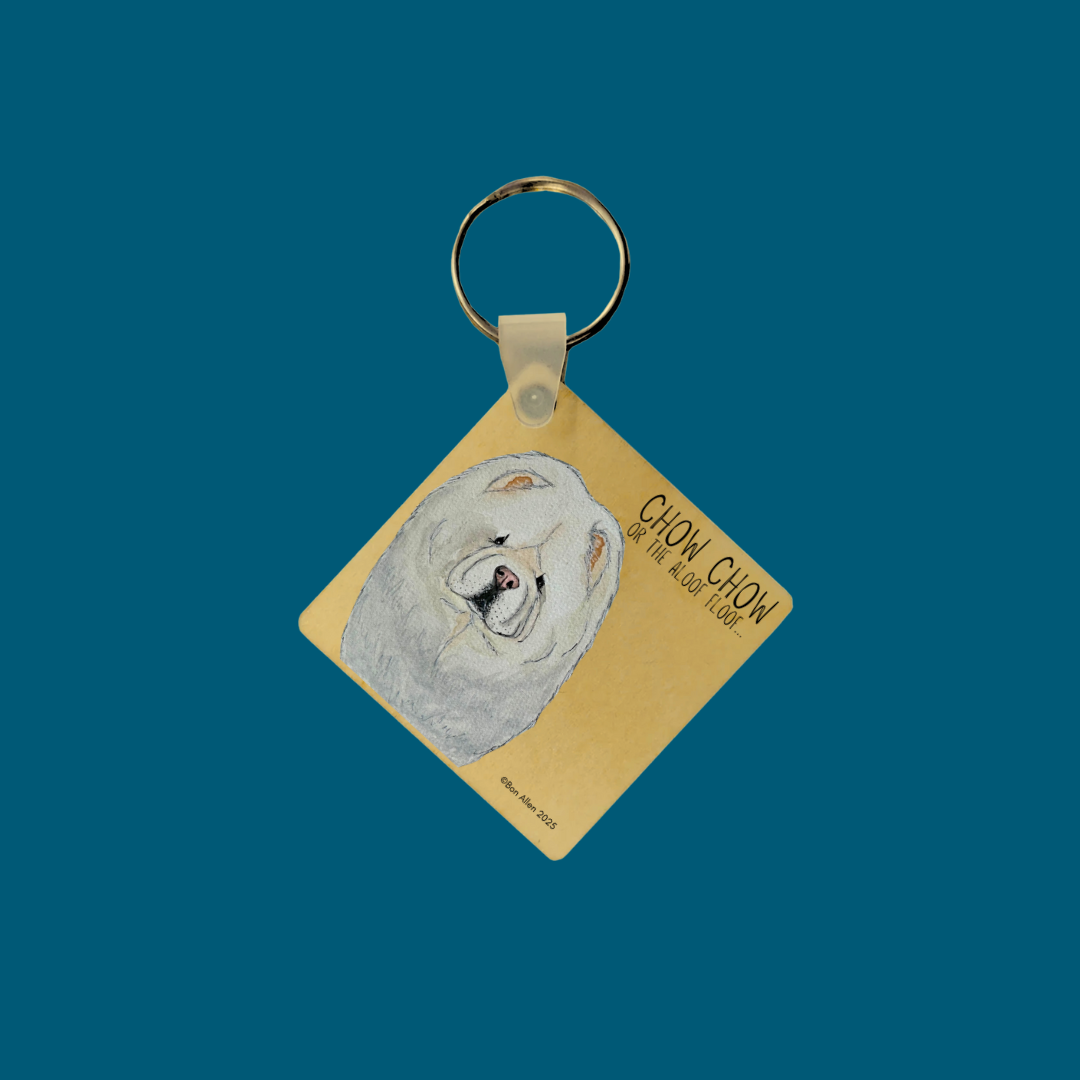Chow Chow Wooden Keyring