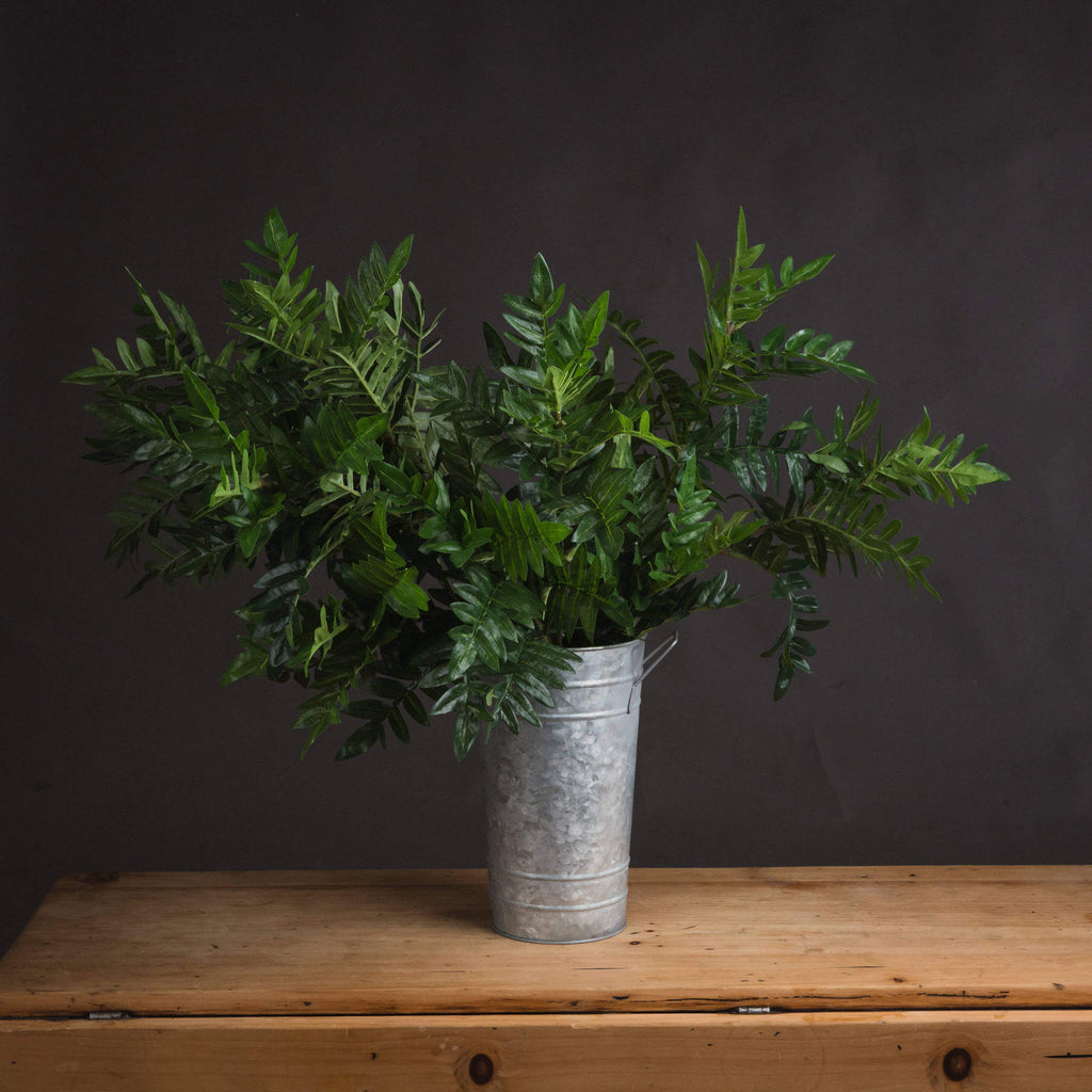 Lifelike artificial pistachio stem in rich green, 67 cm tall, perfect for vases and home decor by RoomLondon at brixbailey.com