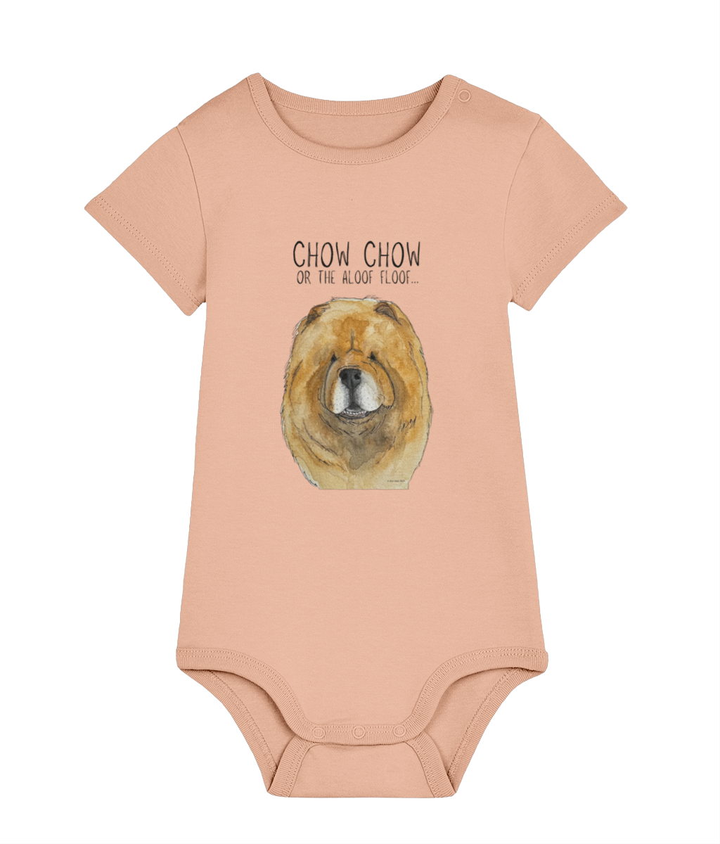Red Chow Chow Baby Bodysuit