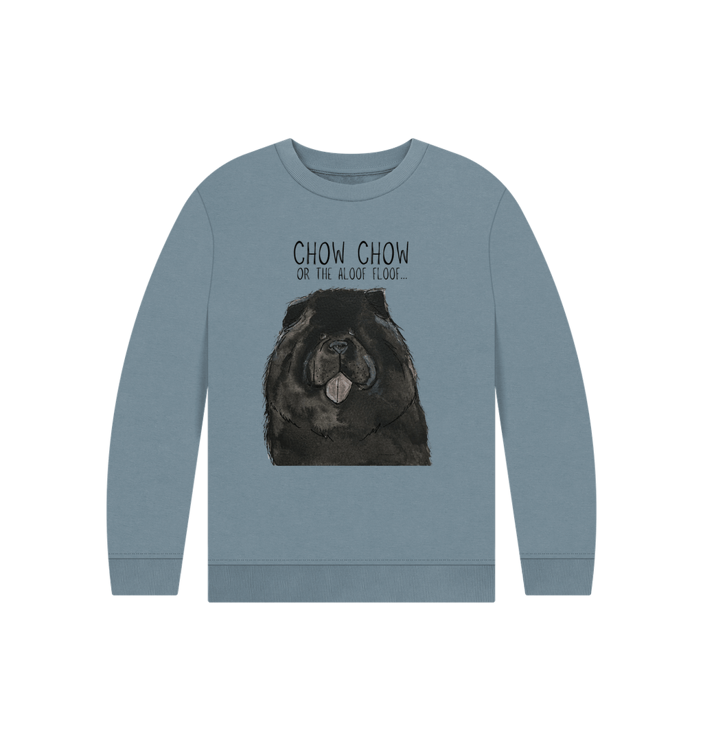 Black Chow Chow Kids Sweatshirt in Organic Cotton