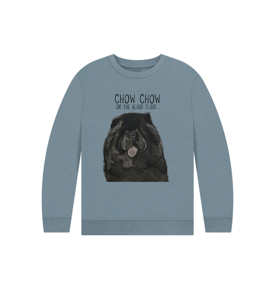 Black Chow Chow Kids Sweatshirt in Organic Cotton