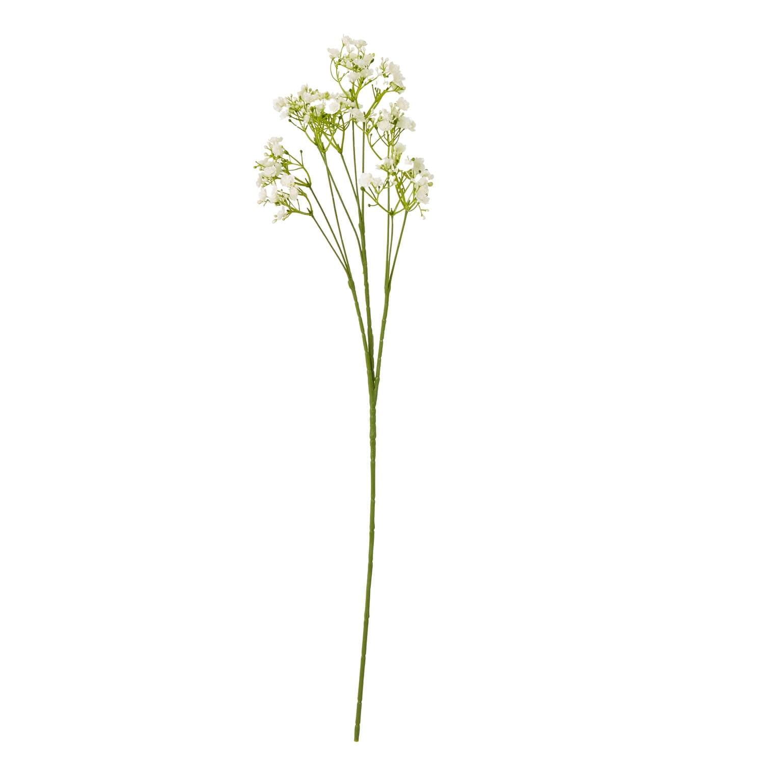 Cream faux gypsophila stem with delicate white blooms, 70cm tall, lifelike plastic babyâ€™s breath for home decor by Sostter at brixbailey.com