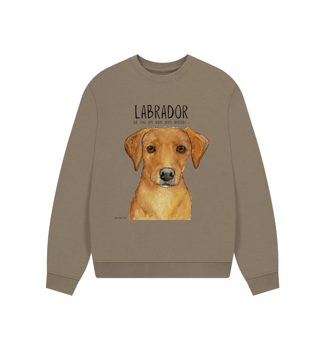 Fox Red Labrador Oversized Sweatshirt Will Sit for Snacks