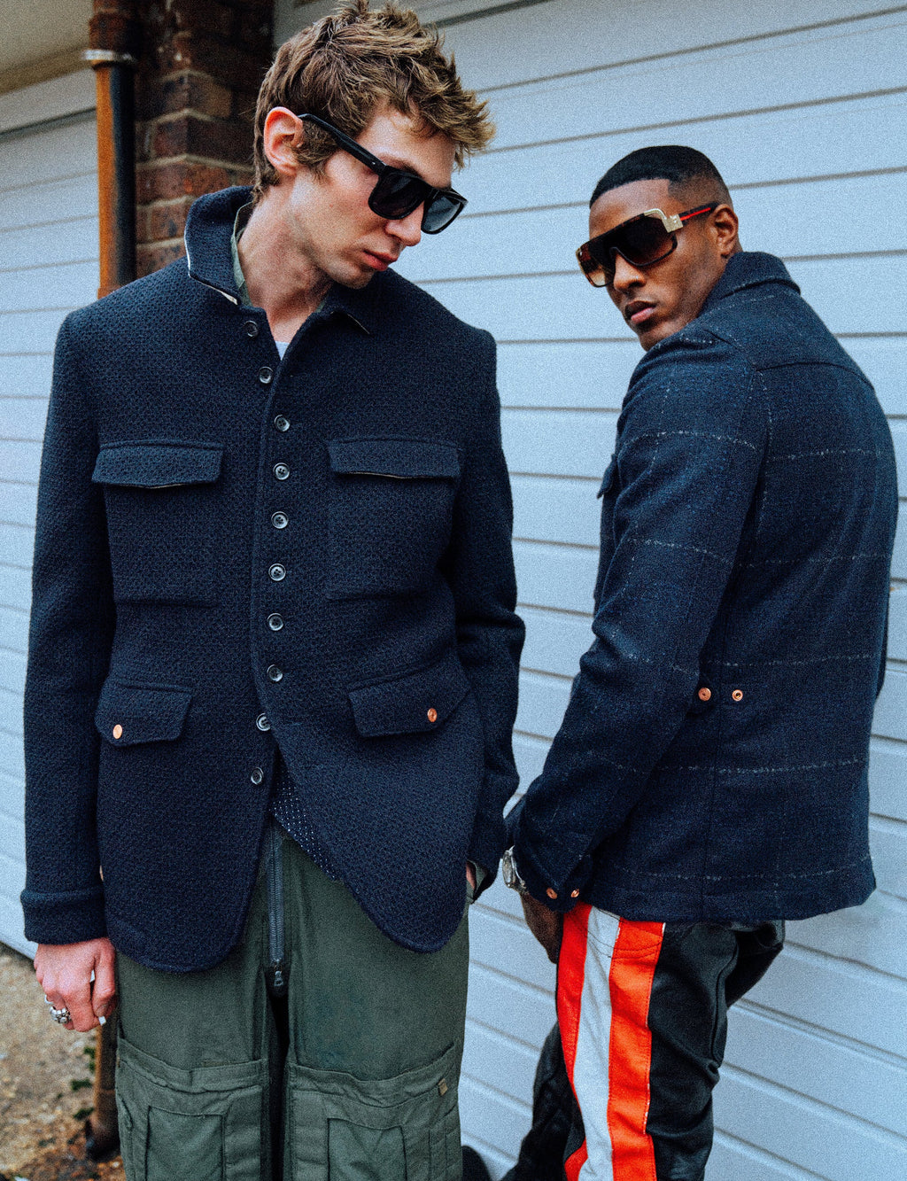 Monaco Navy Waffle Car Coat