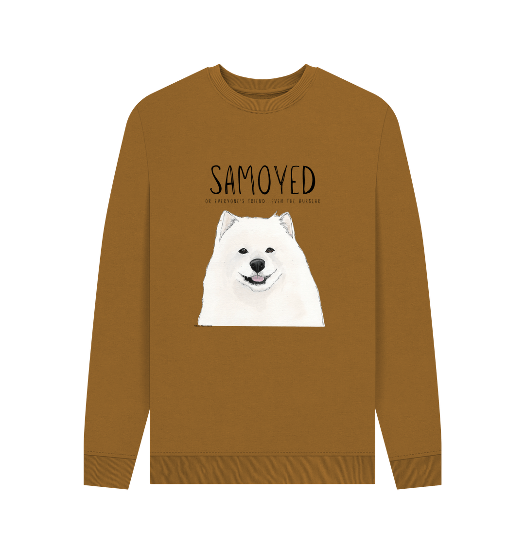 Samoyed Crewneck Sweatshirt Warm Fluffy and Rather Suspicious
