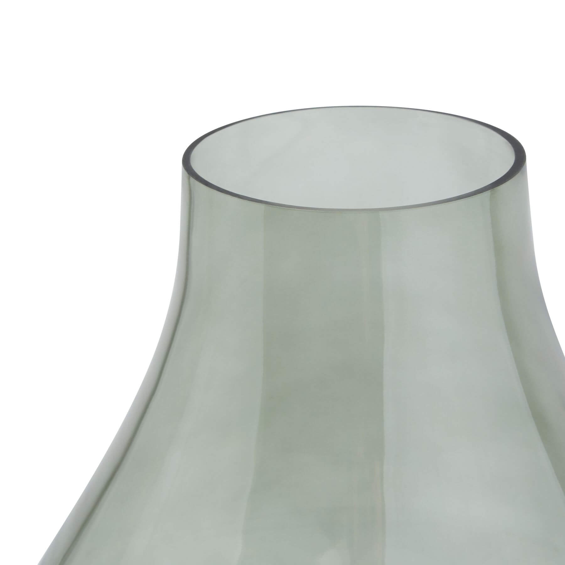 Handcrafted sage green glass vase with minimalist design and matte finish, perfect for modern home decor. by RoomLondon at brixbailey.com