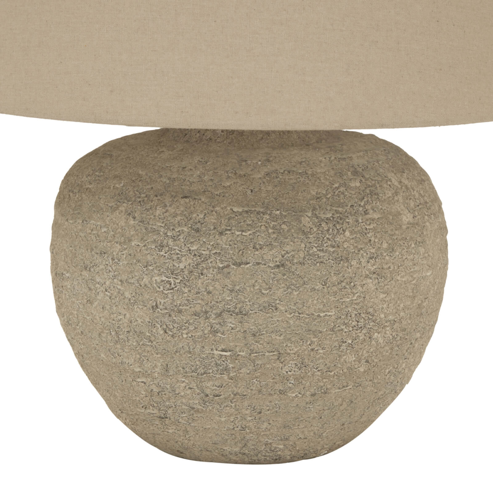 Handcrafted Tuscan grey ceramic lamp with warm illumination, 40cm tall, neutral finish for modern or traditional decor. by sostter at brixbailey.com