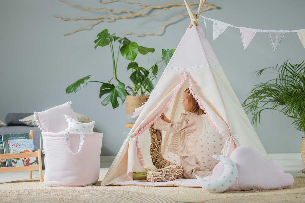 Princess Tipi Tent Set – Magical & Elegant Play Space by Sówka at brixbailey.com