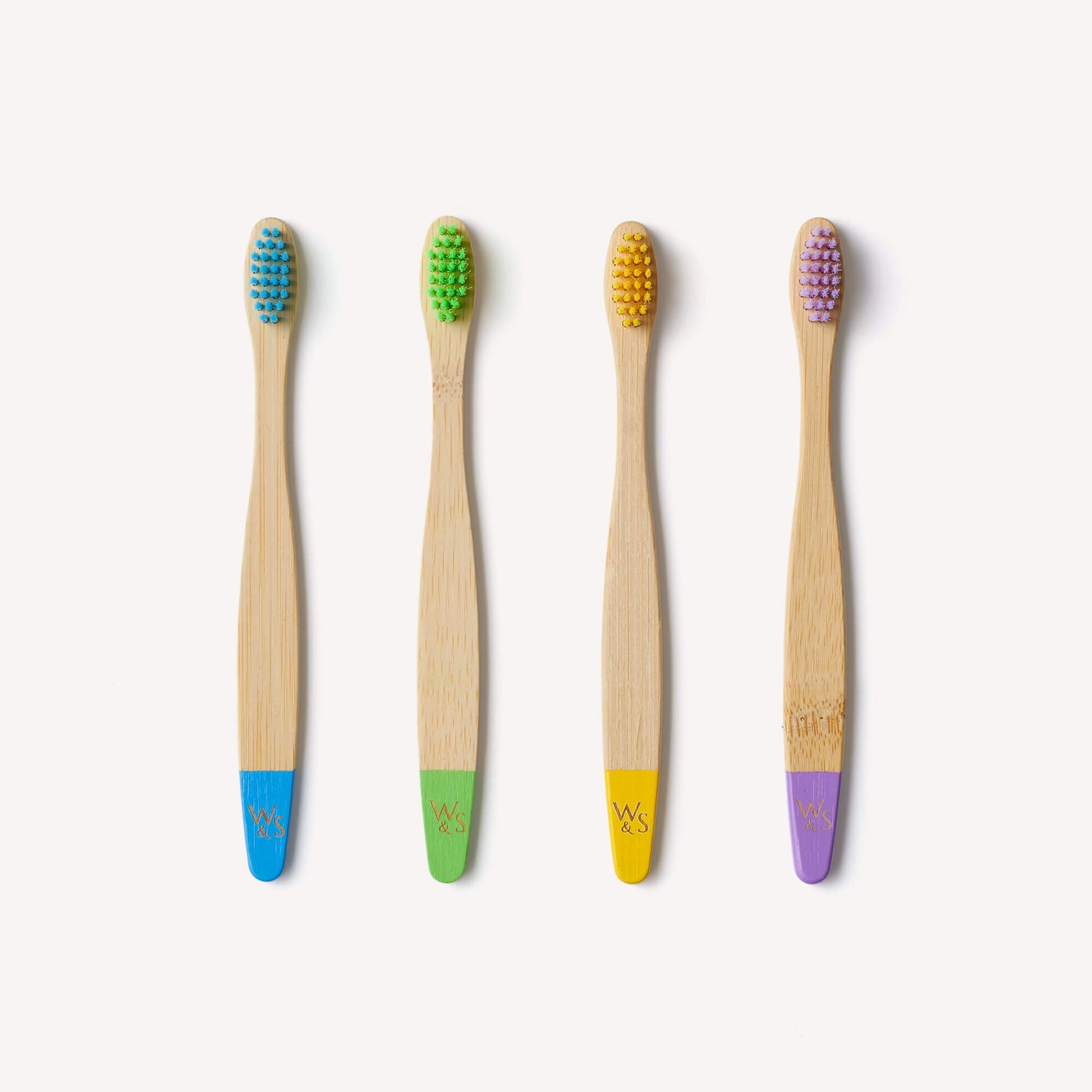 Children's Bamboo Toothbrush 4 Pack Multi Colour
