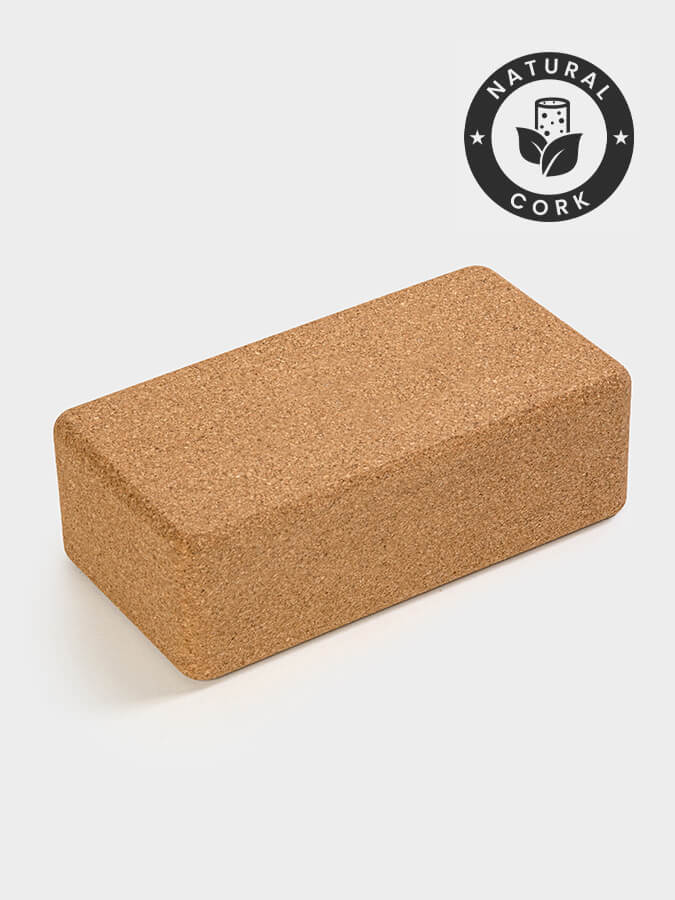 Natural Cork Yoga Block for Support and Stability