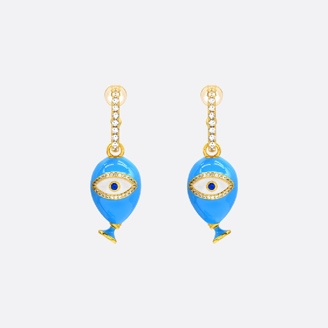 Age of Innocence Blue Eye Dangle Earrings