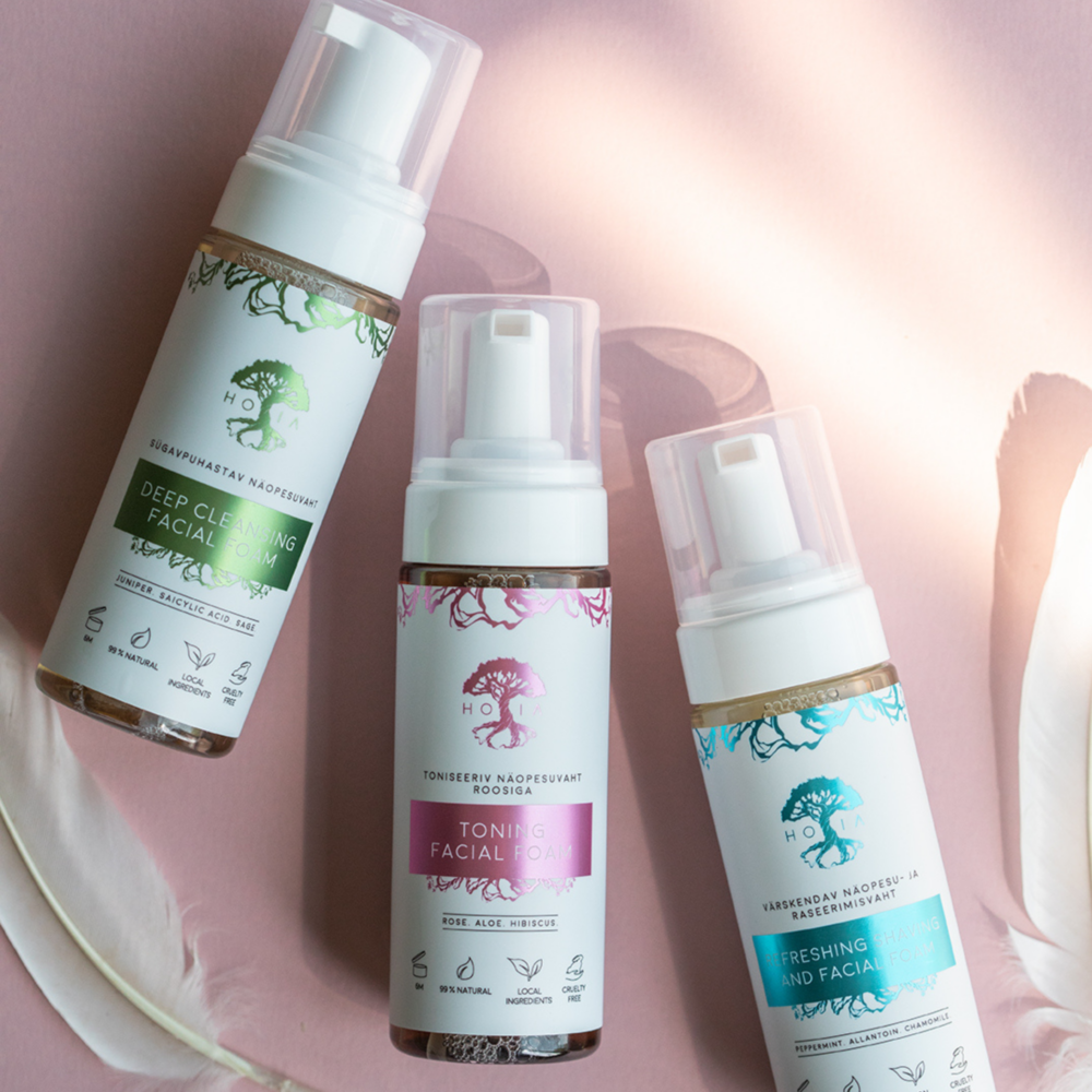 2-in-1 Organic Peppermint Face Wash & Shaving Foam – Soothing by HOIA at www.brixbailey.com