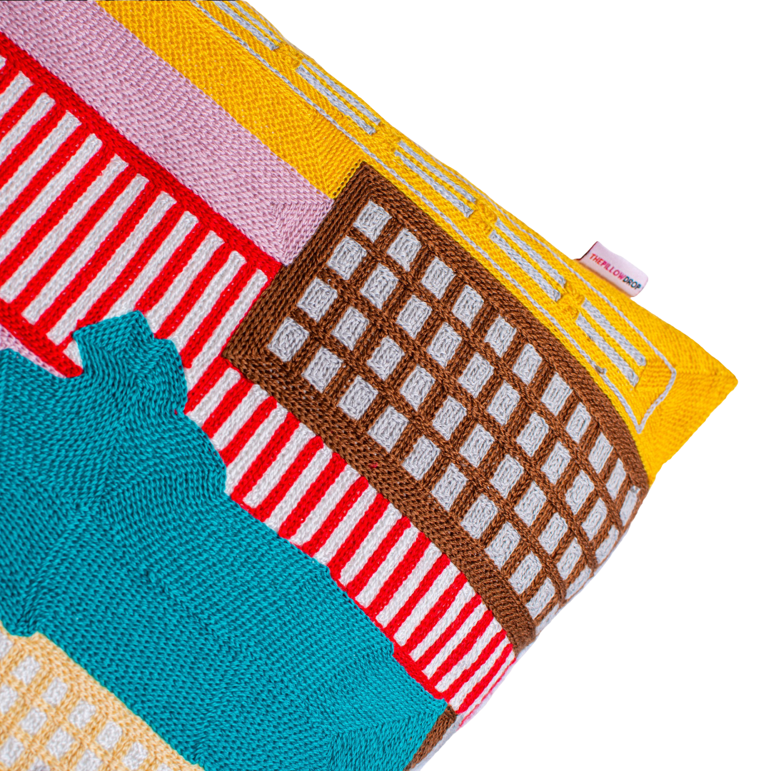 New York Needlepoint Cushion 45x45cm