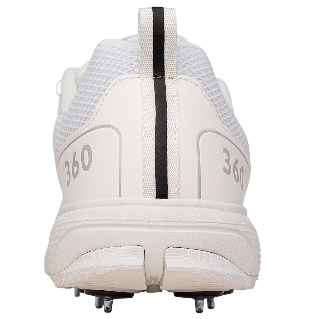 Newbery 360 Cricket Shoe - Full White Spikes