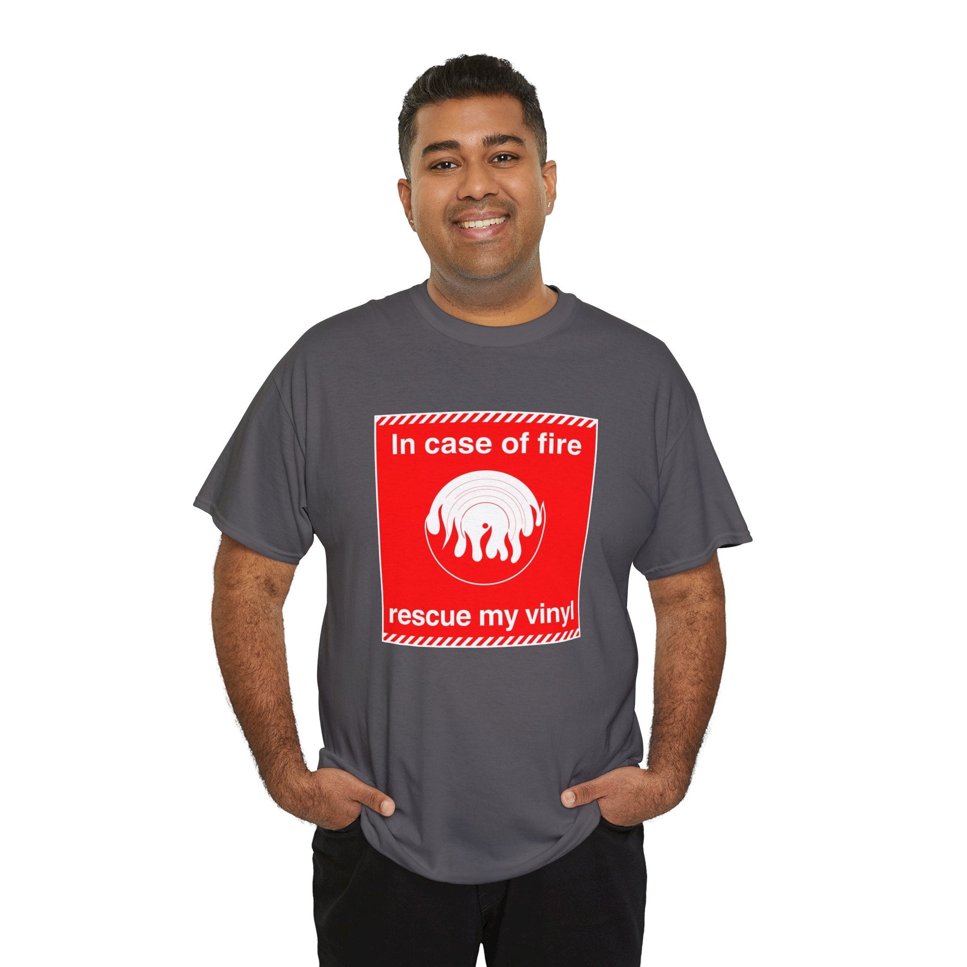 In Case of Fire Save My Vinyl T Shirt
