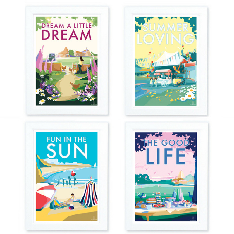 Fun in the Sun Vintage Seaside Print