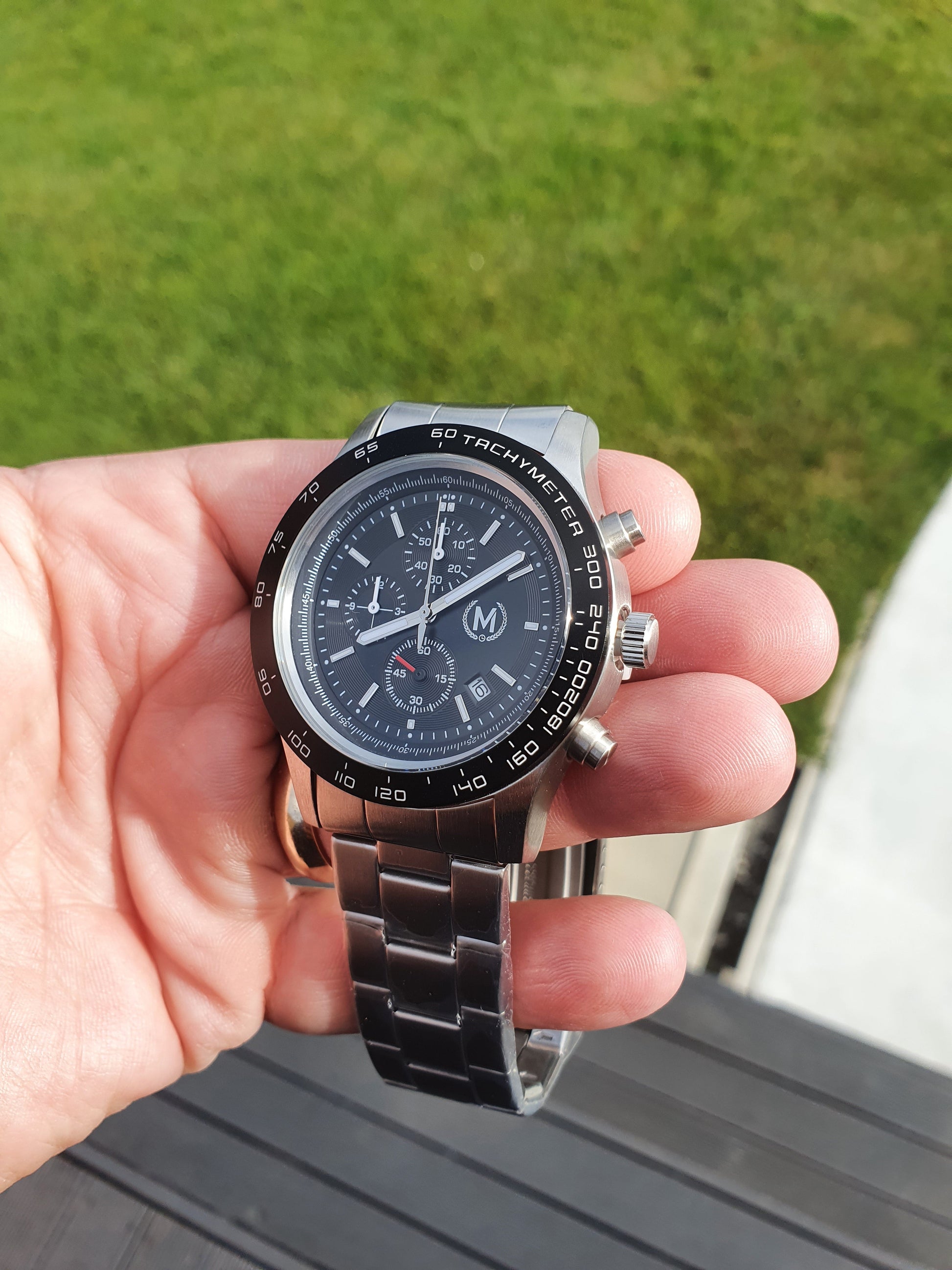 GT Chronograph Watch with Metal Strap