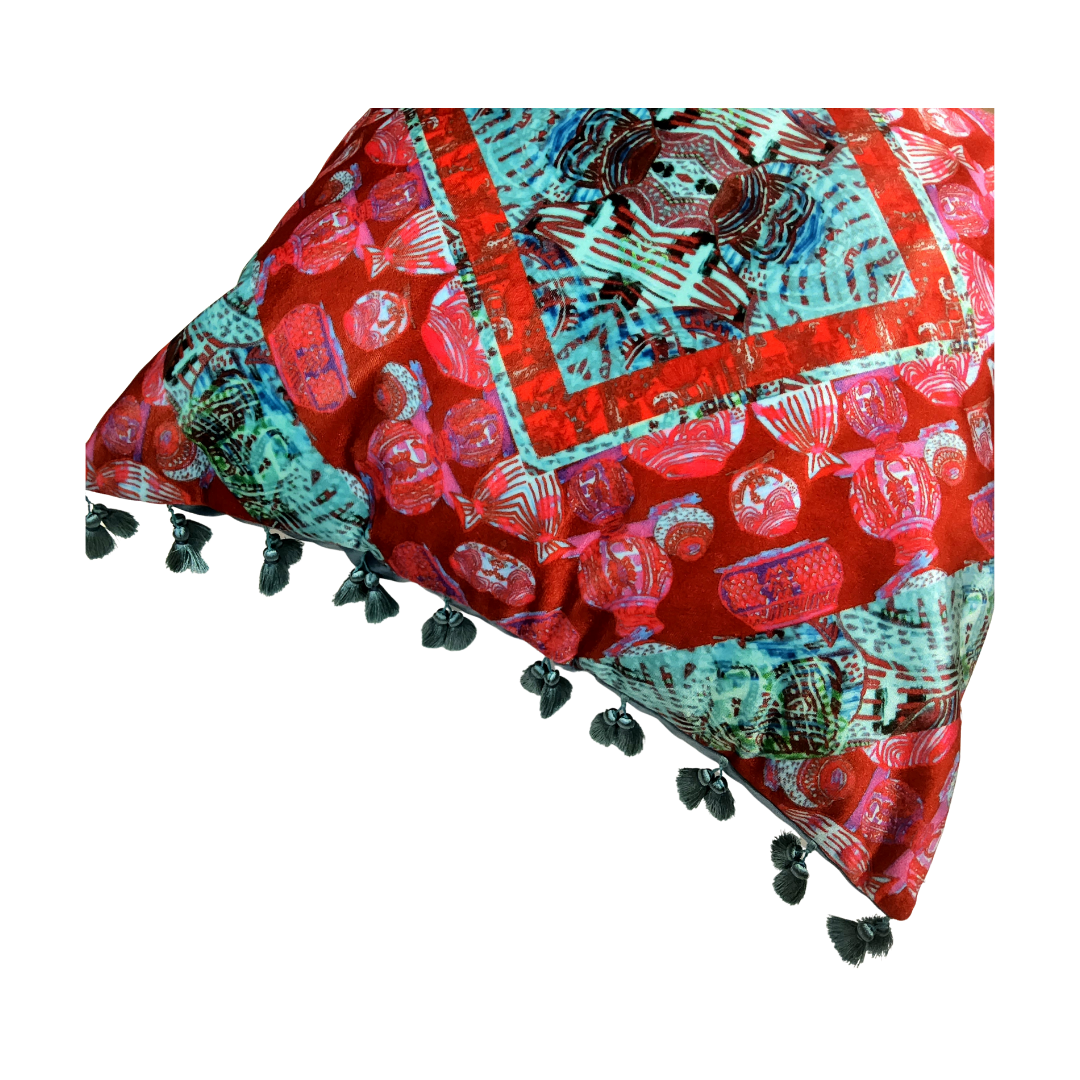 Afro Fusion Design Cushions Set of 4 with Free Lampshade