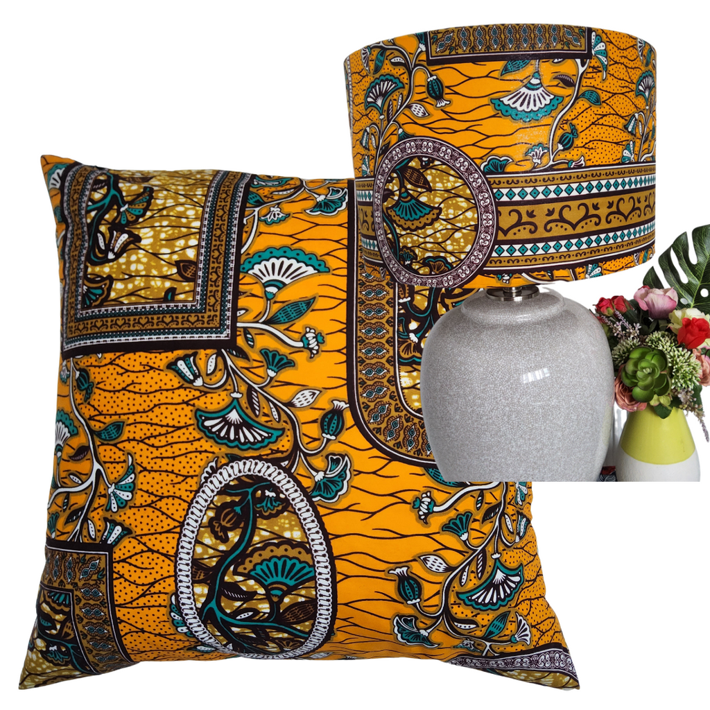 Afro Fusion Design Cushions Set of 4 with Free Lampshade
