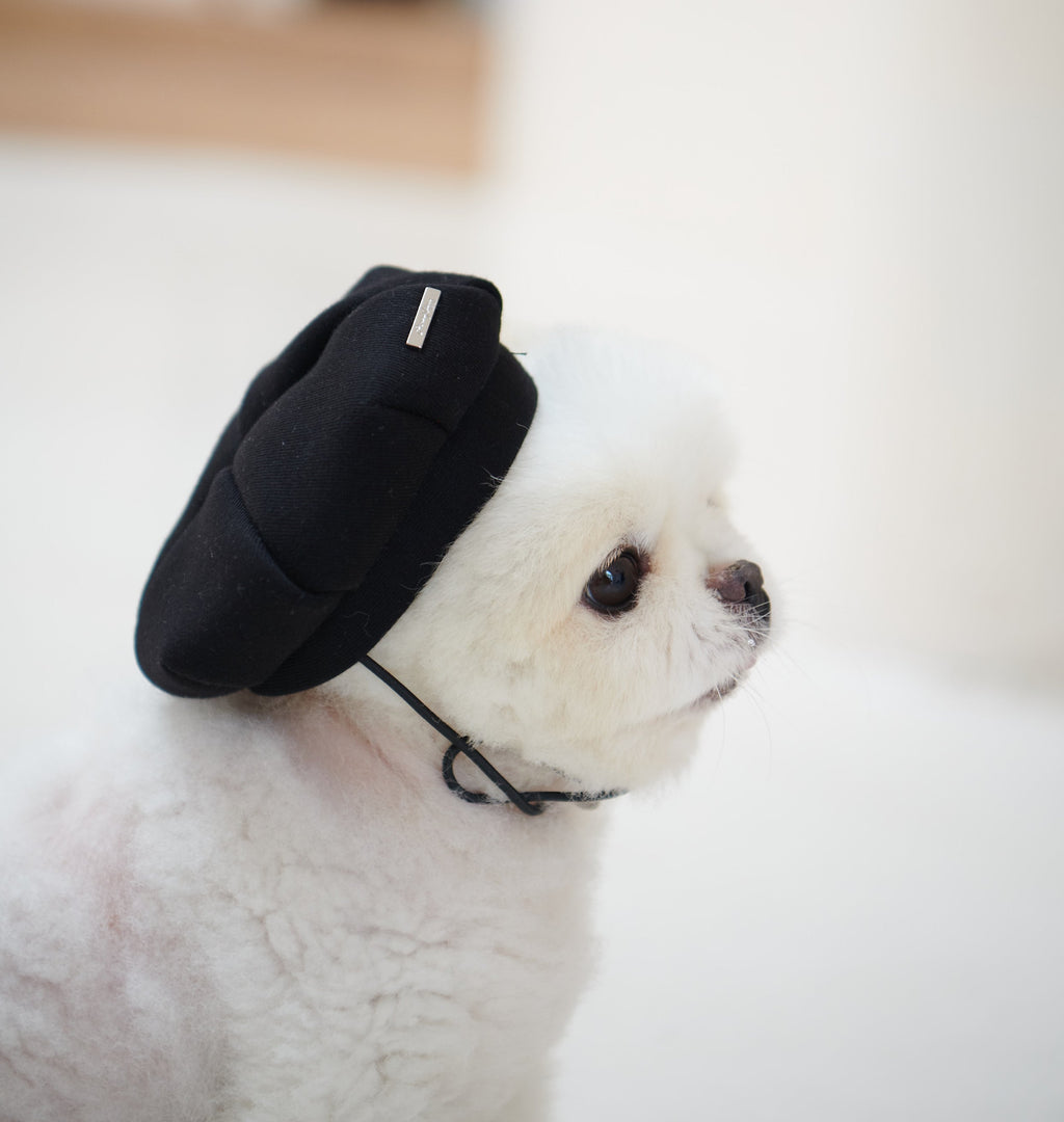 Pet Beret with Metal Buckle