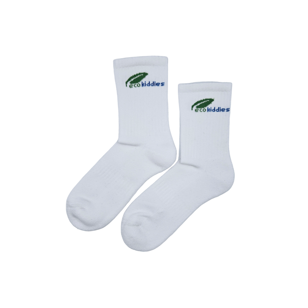 Organic Cotton Ribbed Socks for Kids in White