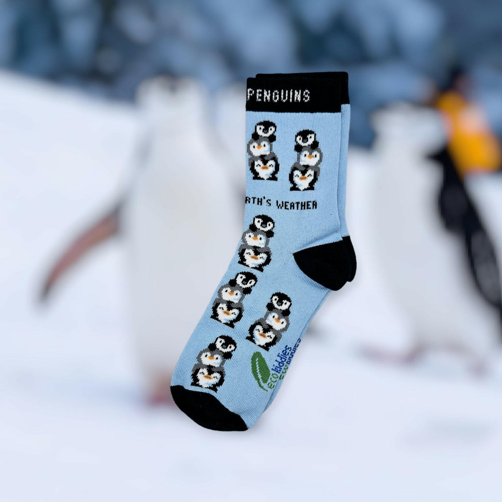 Organic Cotton Kids Socks with Friendly Penguins