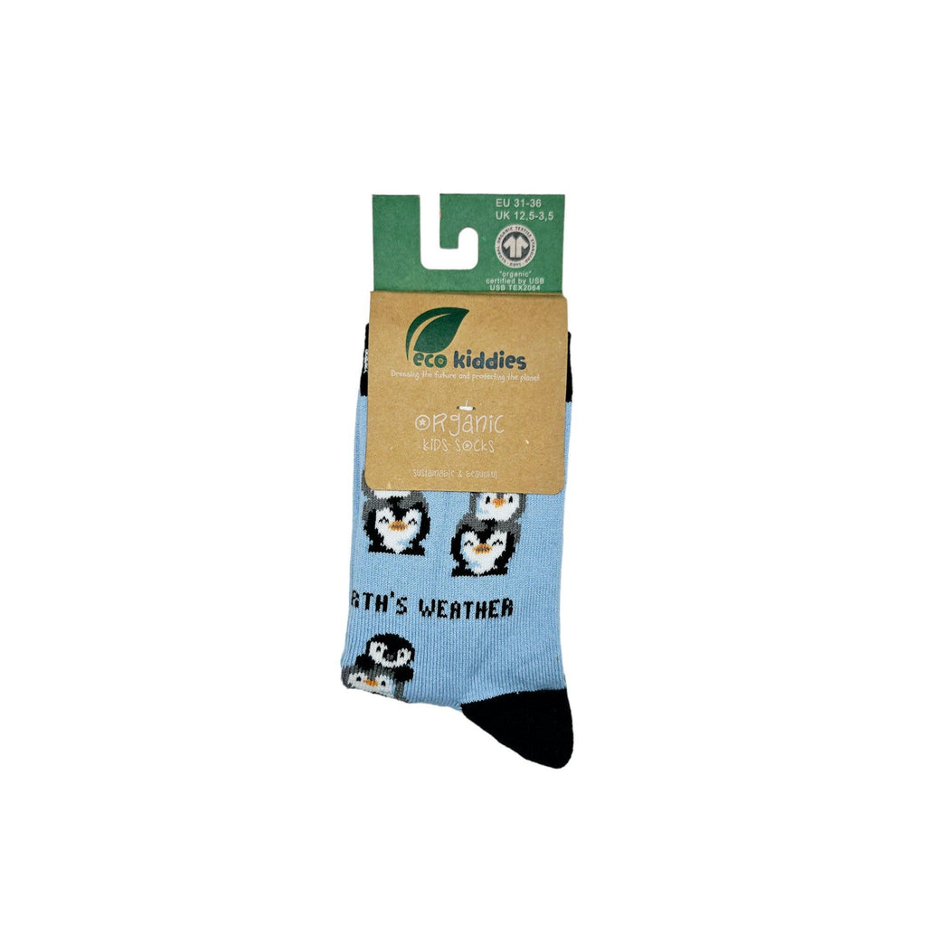 Organic Cotton Kids Socks with Friendly Penguins