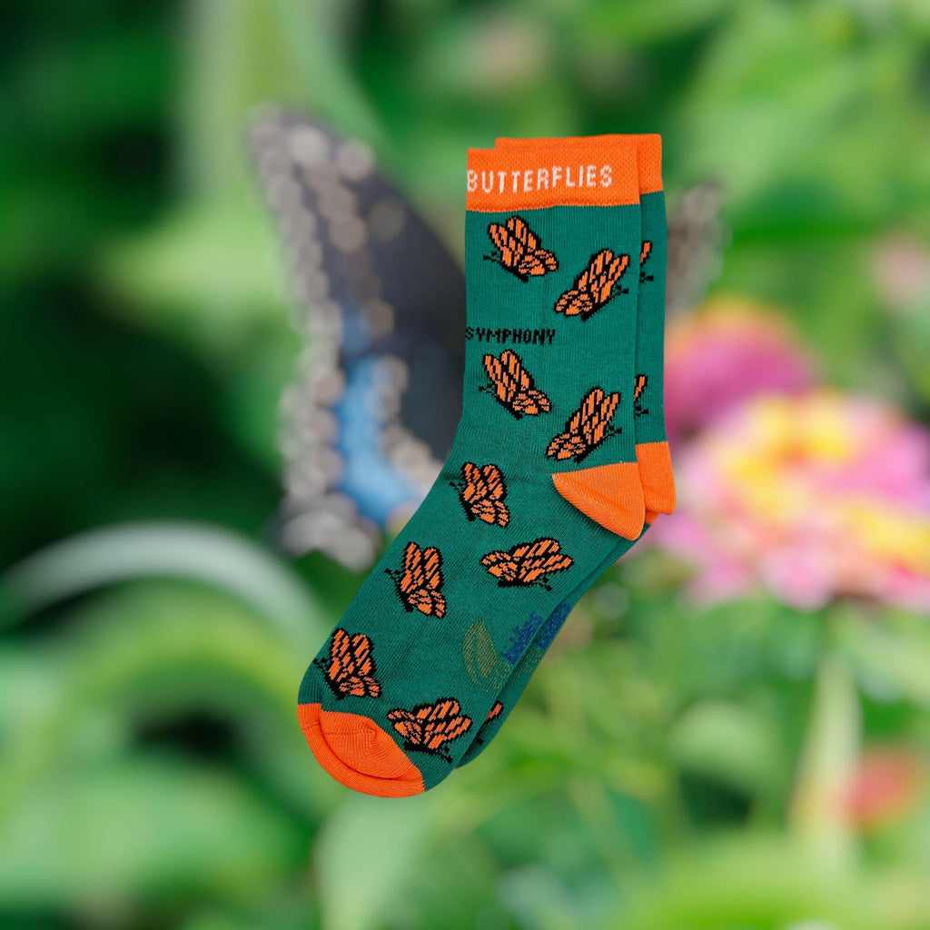 Organic Cotton Kids Socks with Butterfly Design