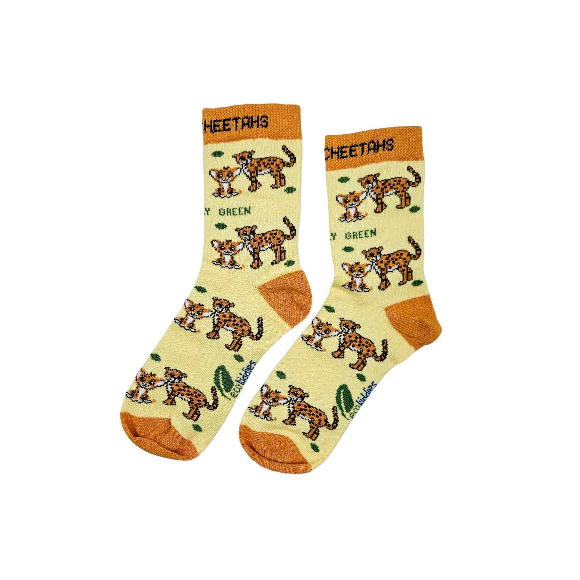 Organic Cotton Kids Socks with Playful Cheetah Design