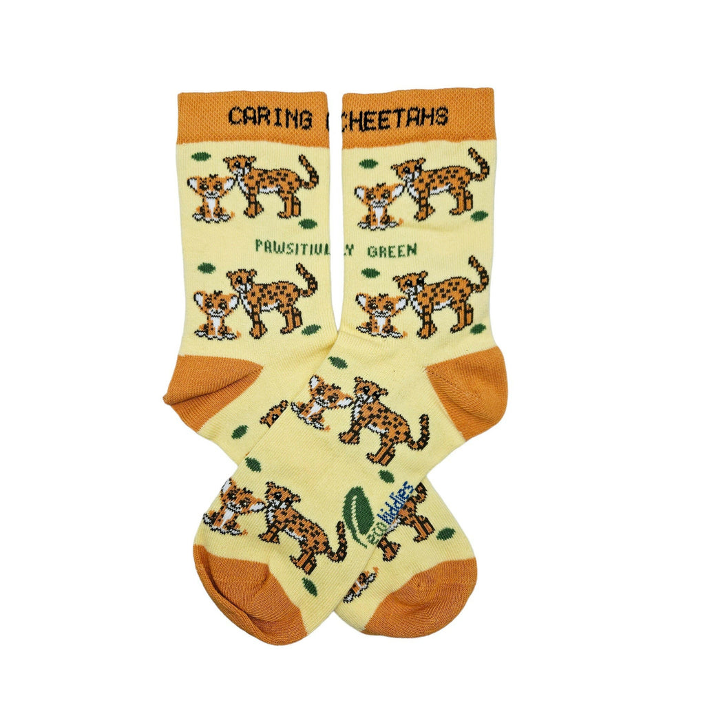 Organic Cotton Kids Socks with Playful Cheetah Design