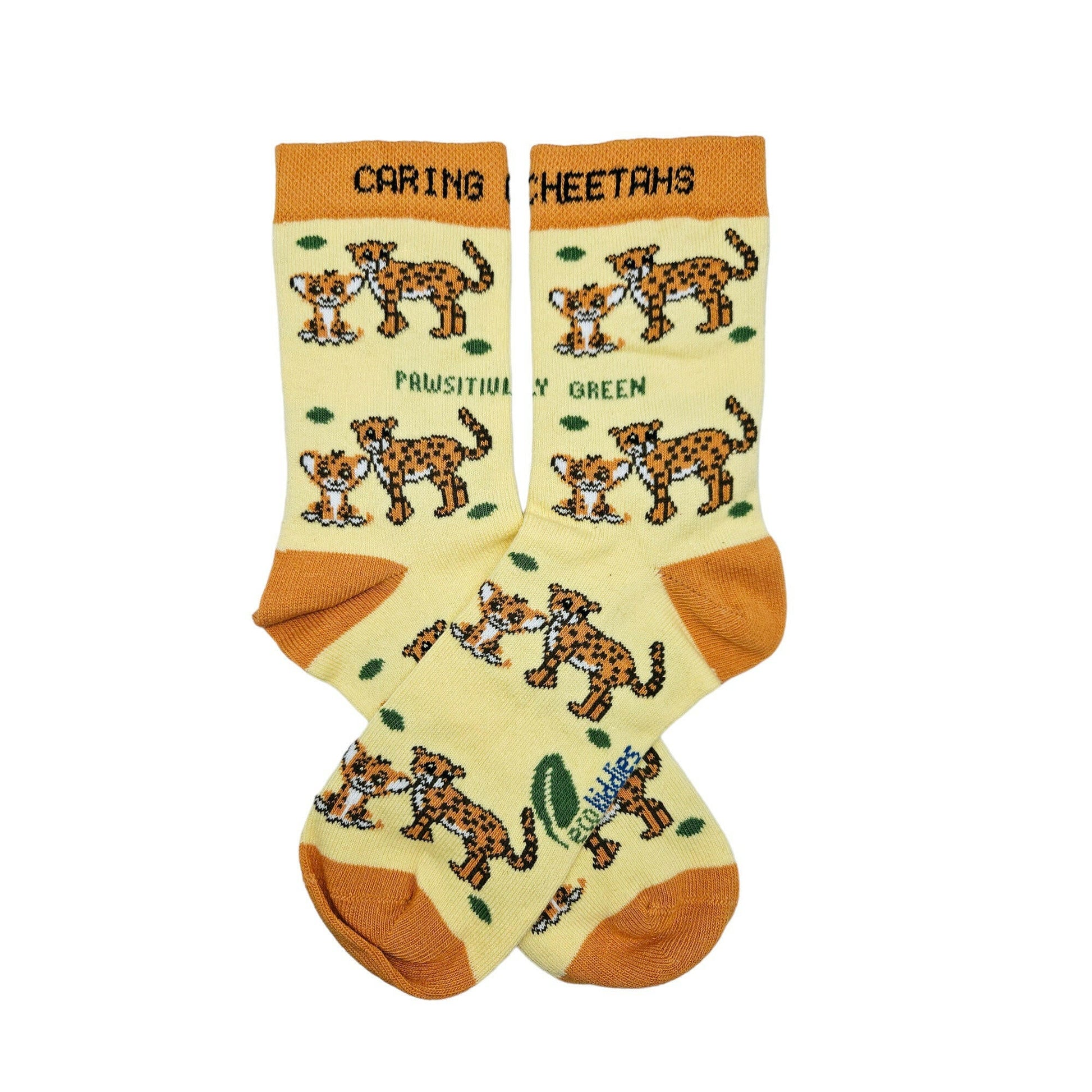 Organic Cotton Kids Socks with Playful Cheetah Design