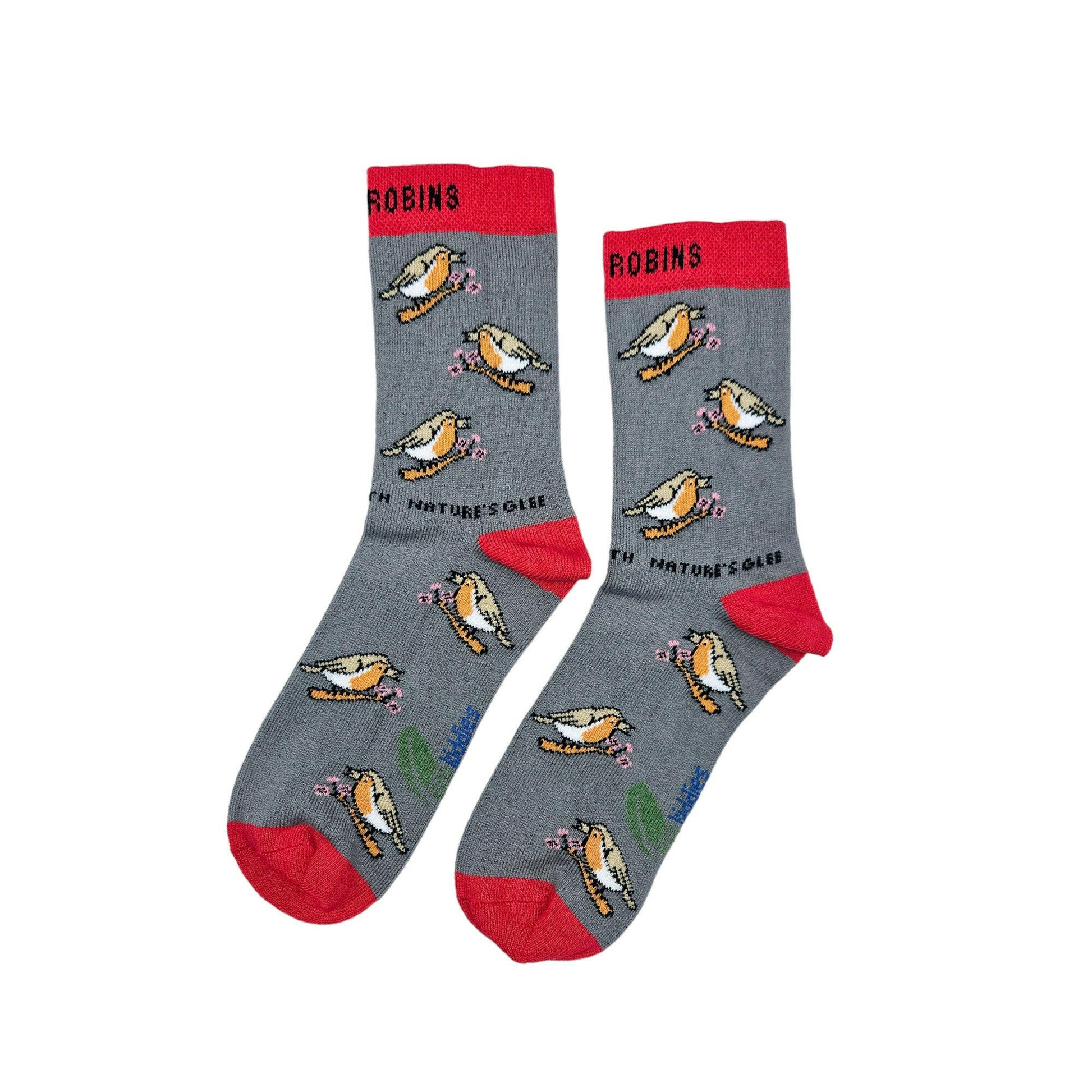 Chirpy Robin Organic Cotton Kids Socks